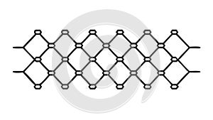Classic Chain Link Fence Pattern Vector Illustration, Security Texture, vector design Generative AI