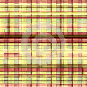 Classic Checkered Plaid: Seamless Pattern of Striped Gingham Fabric.