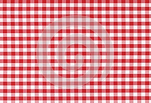 Classic checkered tablecloth texture photo