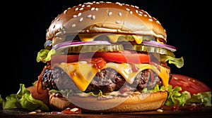 Classic cheeseburger, generated by artificial intelligence