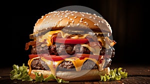 Classic cheeseburger, generated by artificial intelligence