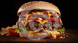 Classic cheeseburger, generated by artificial intelligence