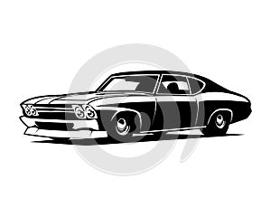 classic chevy camaro car logo silhouette.