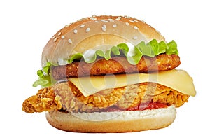 Classic Chicken Burger Isolated