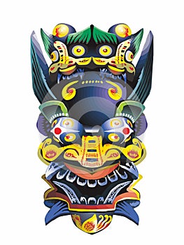 Classic Chinese deity mask