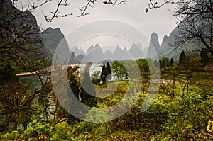 Classic chinese karst landscape