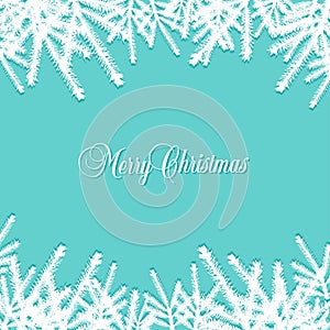Classic Christmas background with pine needles