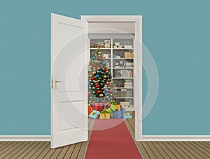 Classic christmas interior