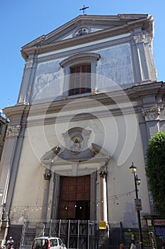 Classic church in  Naples town in Italy