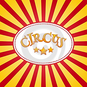 Classic circus poster design template. Circus background design