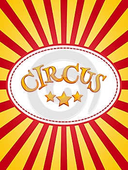 Classic circus poster design template. Circus background design