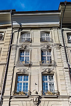 Classic city architecture of Switzerland street view