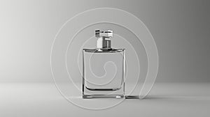 Classic Clear Glass Perfume Bottle with Silver Cap
