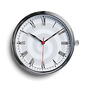 Classic Clock Isolated on White Background