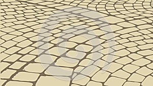 Classic Cobblestone Path or Pavement Texture, vector design Generative AI