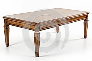 Classic coffee table isolated on white background