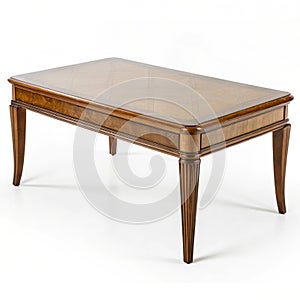 Classic coffee table isolated on white background