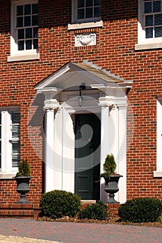 Classic Columned Front Door