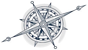 Classic Compass Design: Direction Adventure, Navigation Tool vector design Generative AI