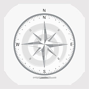 Classic Compass Icon for Navigation and Direction