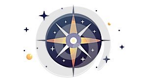 Classic Compass Navigation Tool, Direction and Adventure Symbol Vector Design Generative AI