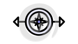 Classic Compass Outline Vector Icon, Direction Exploration Graphic, vector design Generative AI