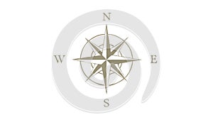 Classic Compass Rose Navigation Direction Tool, vector design Generative AI