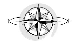 Classic Compass Rose: Navigation and Direction Vector Symbol, vector design Generative AI