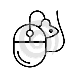 Classic Computer Mouse Icon, Digital Input and User Interface, vector design Generative AI