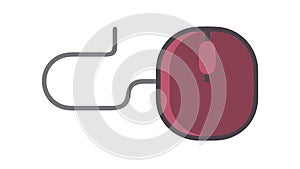 Classic Computer Mouse Vector Icon for Cursor Input, vector design Generative AI