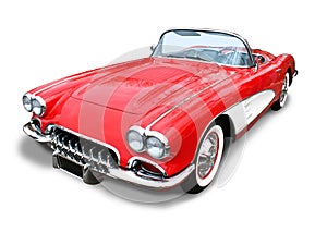 Classic Corvette Sports Car- isolated photo