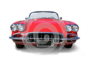 Classic Corvette Sports Car- isolated photo