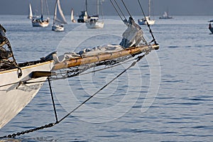 Classic craftsmanship sailboat bowsprit photo
