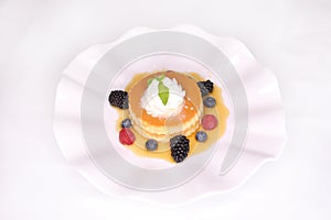 CLASSIC CREAM CARAMEL Pudding Cake served in dish isolated background top view of arabic dessert bake food