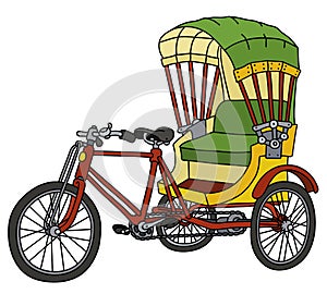Classic cycle rickshaw photo