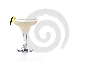 Classic daiquiri cocktail isolated on white background