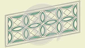Classic Decorative Border with Interlocking Geometric Shapes, vector design Generative AI