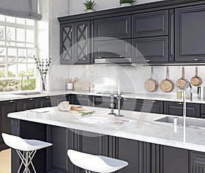 Classic design of kitchen