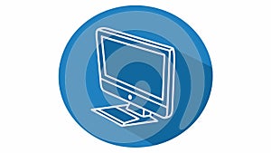 Classic desktop monitor, symbolizing computing and display, vector design Generative AI