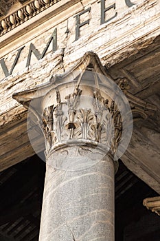 Classic doric style column