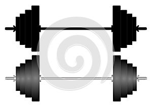Classic dumbbell black and grunge