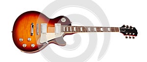 classic electric guitar path isolated