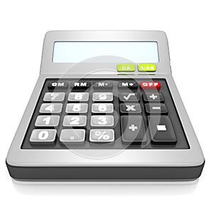 Classic electronic calculator on white background