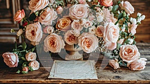 Classic elements like love letters, roses, and antique accents exude timeless charm