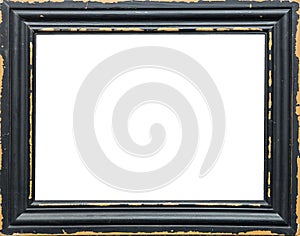 Classic empty picture frame isolated on white background