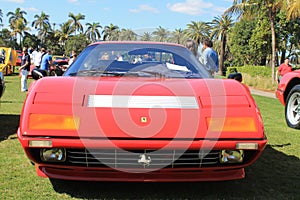Classic Ferrari 512 bbi sports car frontal view