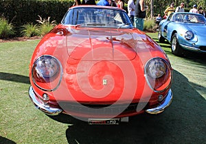 Classic Ferrari sports car front view