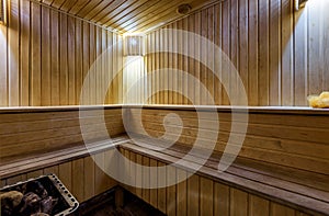 Classic Finland sauna interior