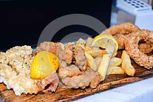 Classic fish and chips are Britain`s national dishes