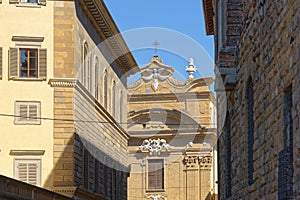 Classic florence city architecture in the late afternoon